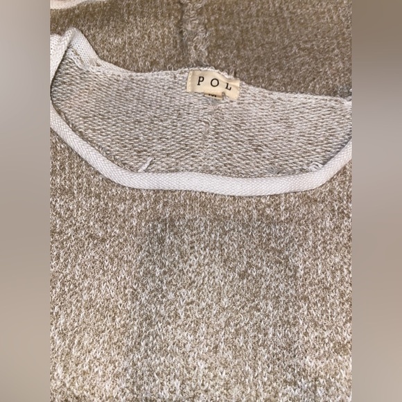 POL Women Chunky Cropped Oversize Slouchy‎ Loose Fit Sweatshirt Relax Pullover M - Picture 5 of 6